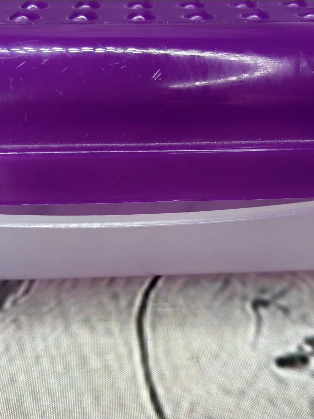 Vtg 90s Nostalgia Kidcore Spacemaker Pencil Box Case Purple Clear 11x7 AS IS